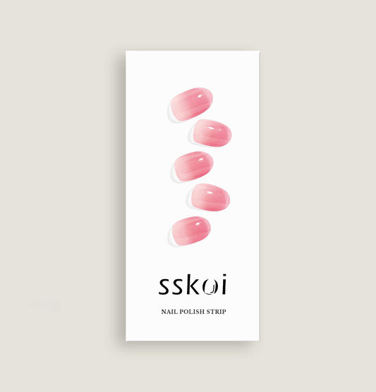 Nail Polish Strips | Includes Cuticle Stick, Nail File, Nail Wipes (Sakura)